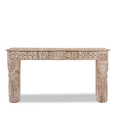 Antique Indian Hand Carved Solid Wood Console Table 10